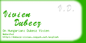vivien dubecz business card